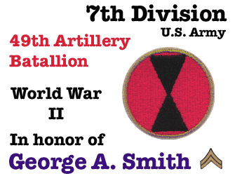 7th Division, U.S. Army, 49th Field Artillery Battalion.
